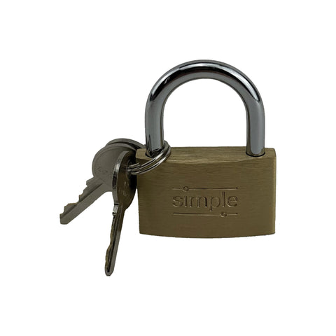 Simple Hængelås 40mm (Inkl. 3 nøgler)