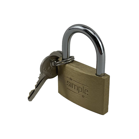 Simple Hængelås 40mm (Inkl. 3 nøgler)