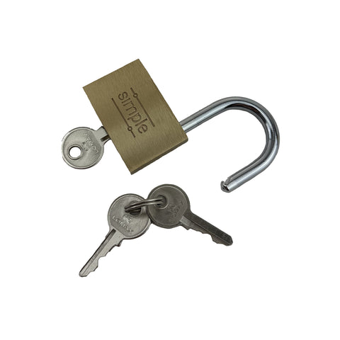 Simple Hængelås 40mm (Inkl. 3 nøgler)