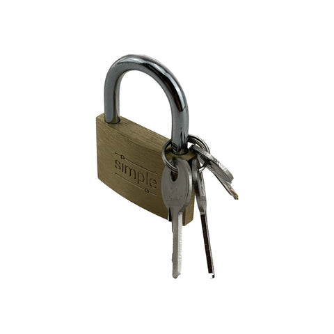 Simple Hængelås 40mm (Inkl. 3 nøgler)