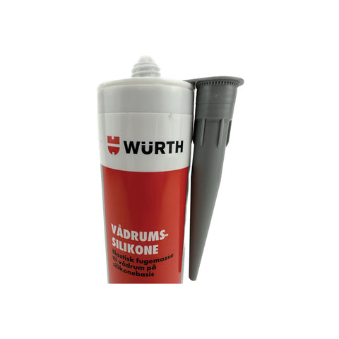 WÜRTH Vådrumssilikone Acetat - Grå