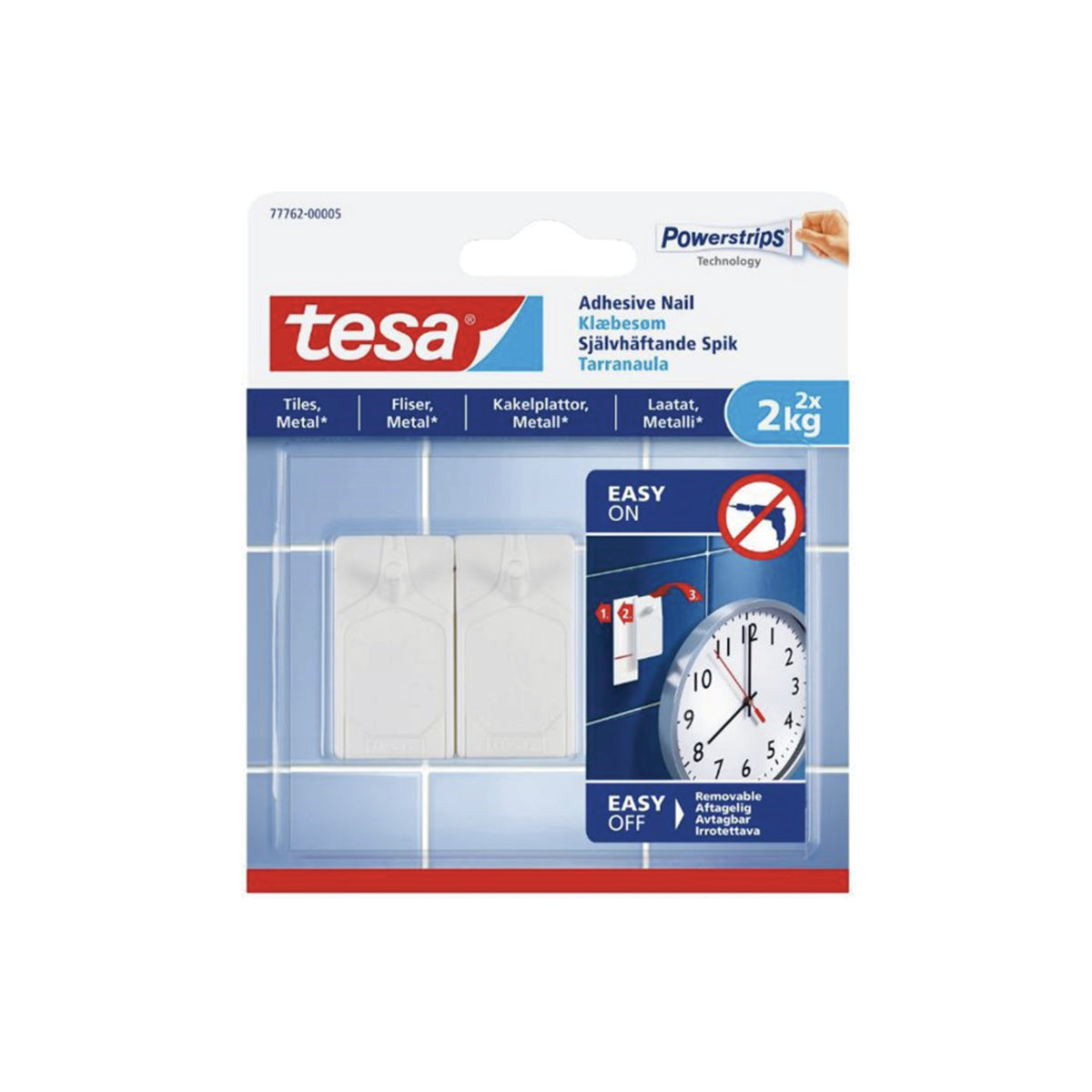 Tesa Klæbekrog 2kg Fliser/metal (2 stk.)