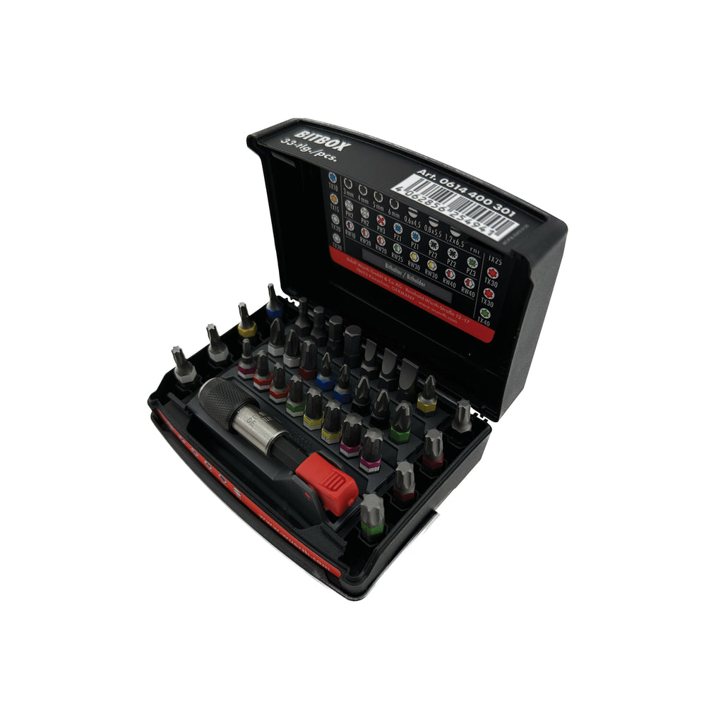 WÜRTH Bitboks, 33 dele (BIT MIX PH/PZ/TX/HEX/SD)