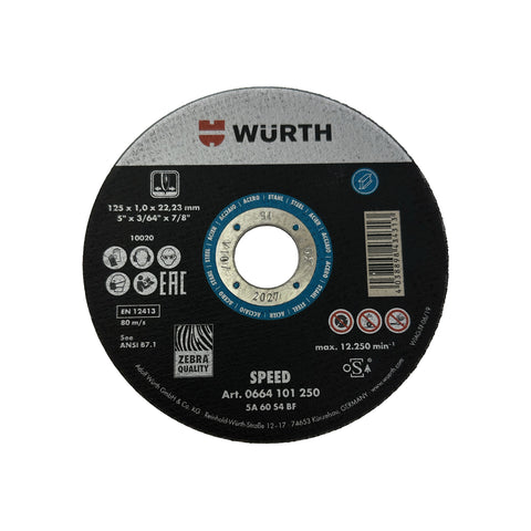 WÜRTH Skæreskive til vinkelsliber (til stål) 125x1,0mm