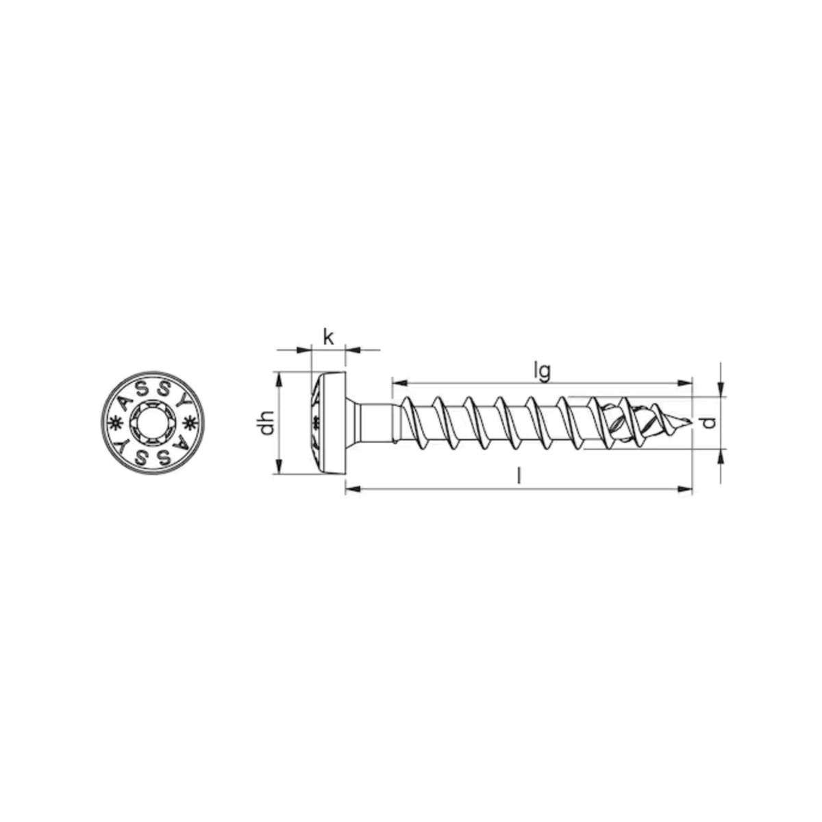WÜRTH 4 PH Spånskrue, panhoved, fuld gevind 5x50mm