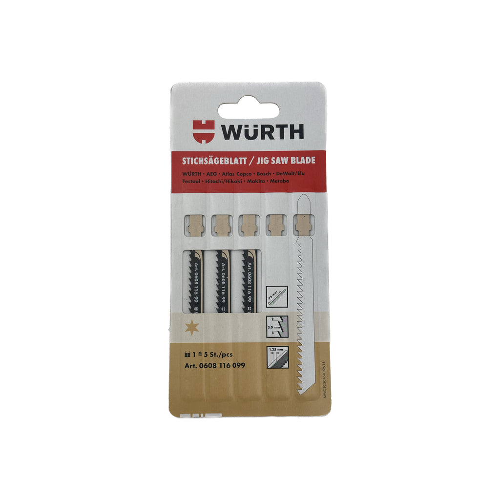 WÜRTH Stiksavsklinger til træ (5 stk.)