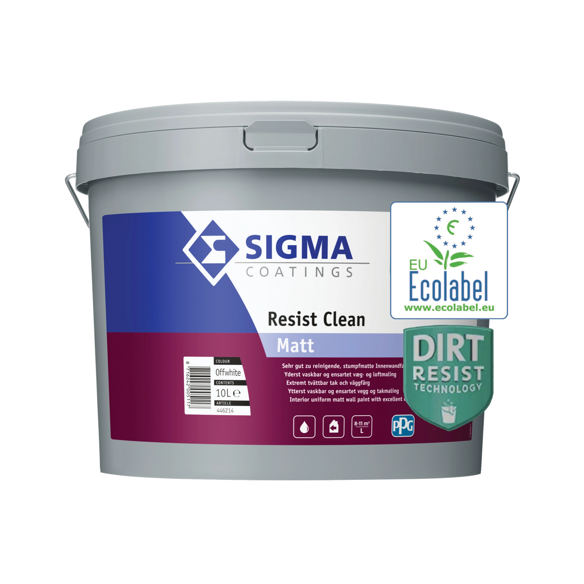 Sigma Resist Clean Matt vaskbar vægmaling 10 L