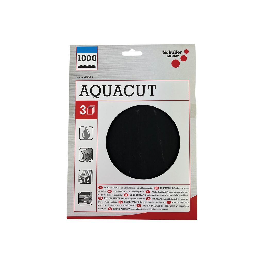 Schuller AQUACUT sandpapir (3 ark)